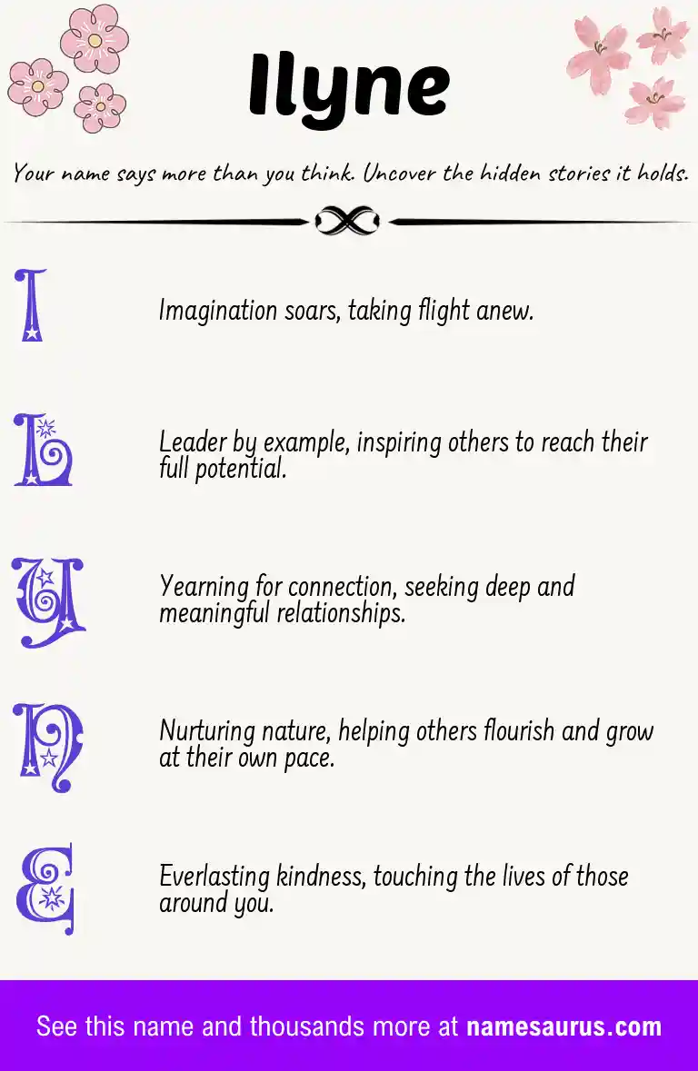 Acrostic poem about Ilyne.