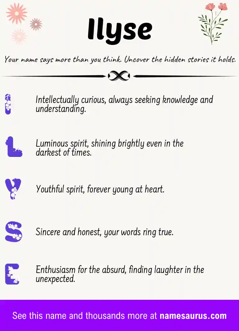 Acrostic poem about Ilyse.