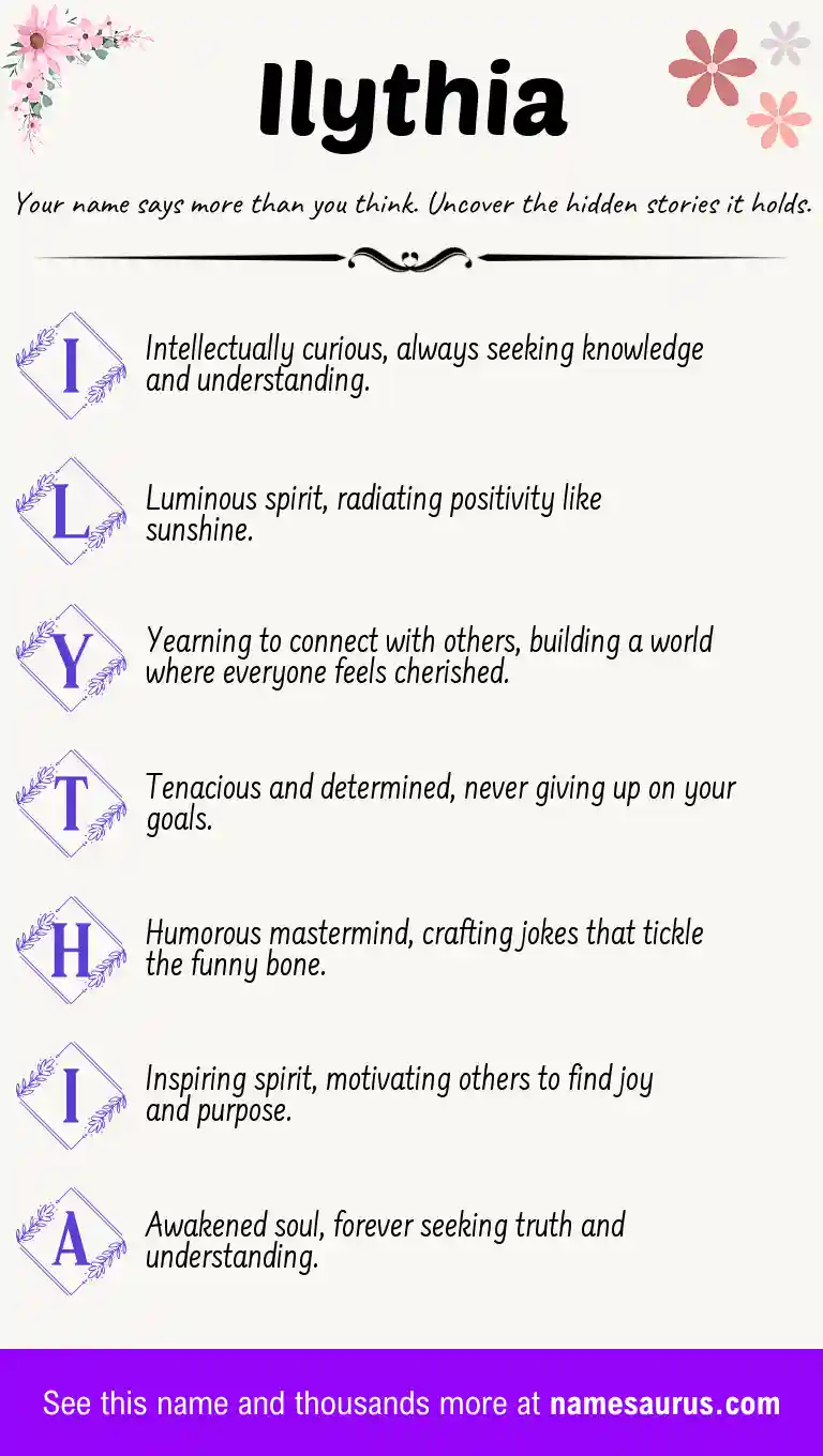 Acrostic poem about Ilythia.
