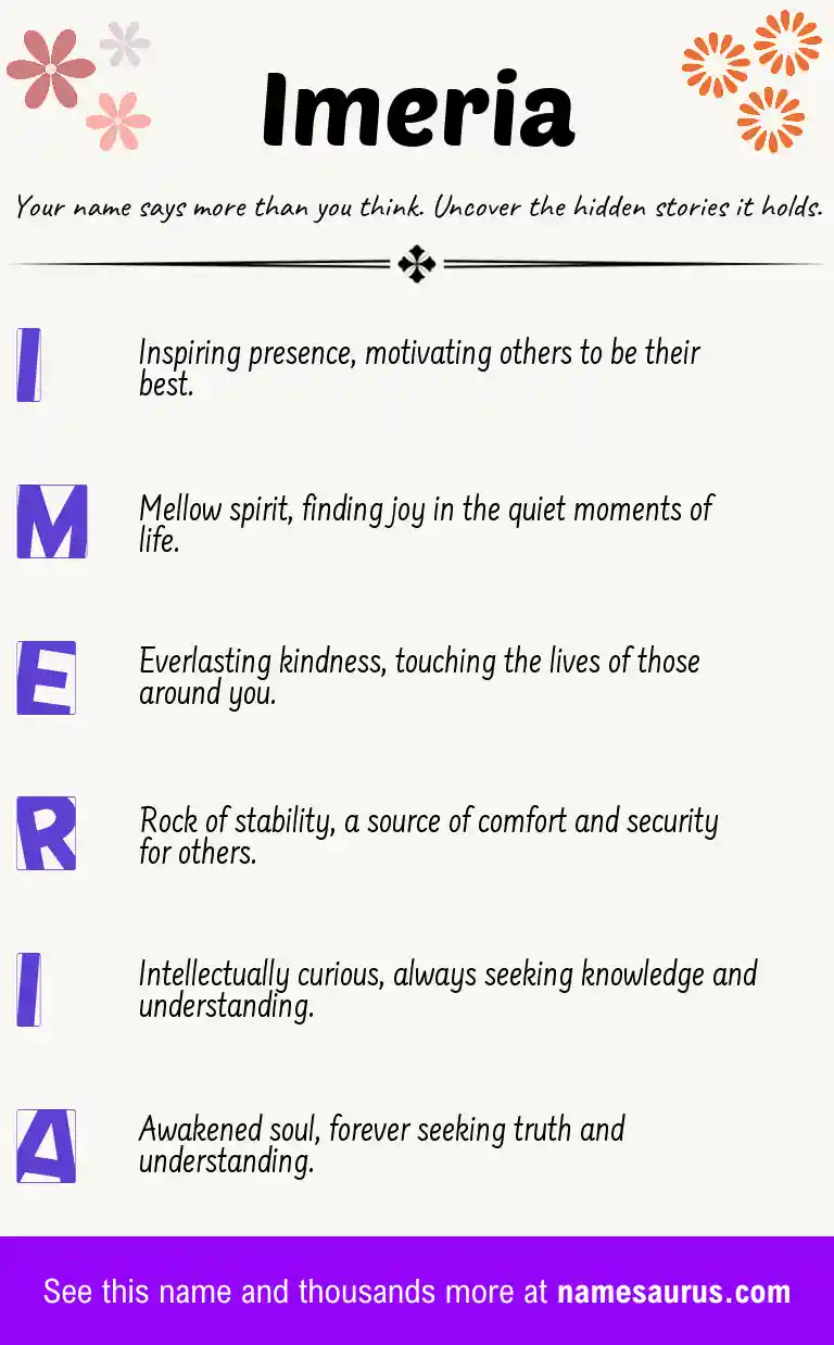 Acrostic poem about Imeria.