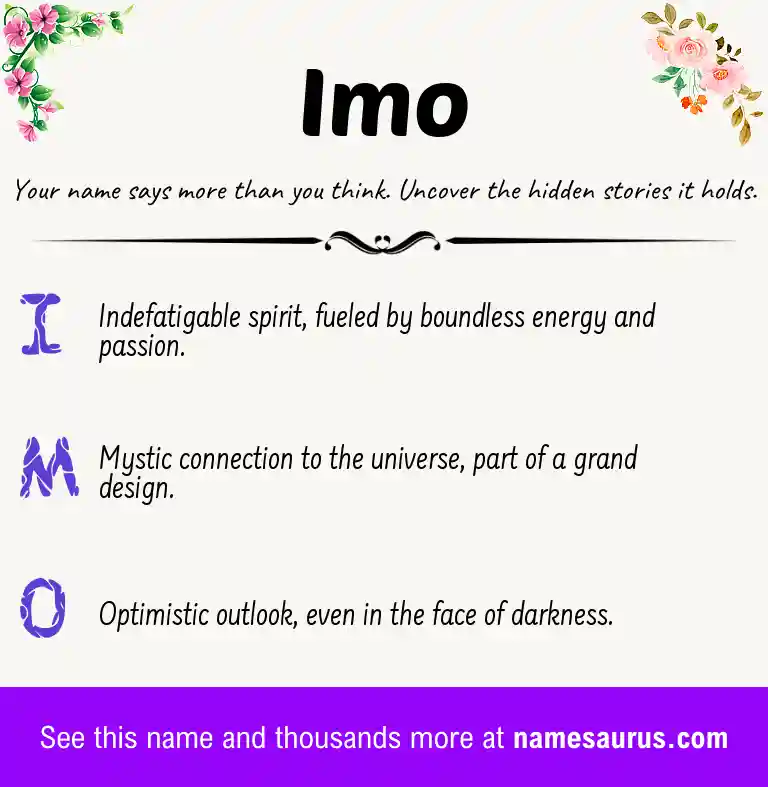 Acrostic poem about Imo.