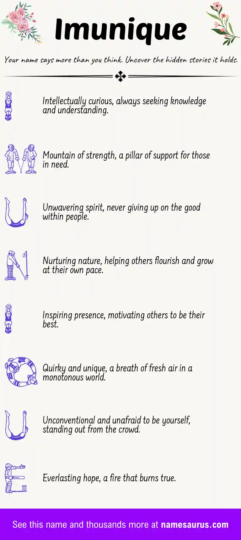 Acrostic poem about Imunique.