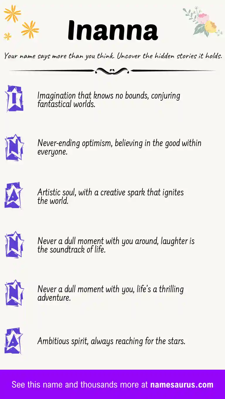 Acrostic poem about Inanna.