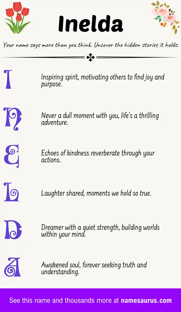Acrostic poem about Inelda.
