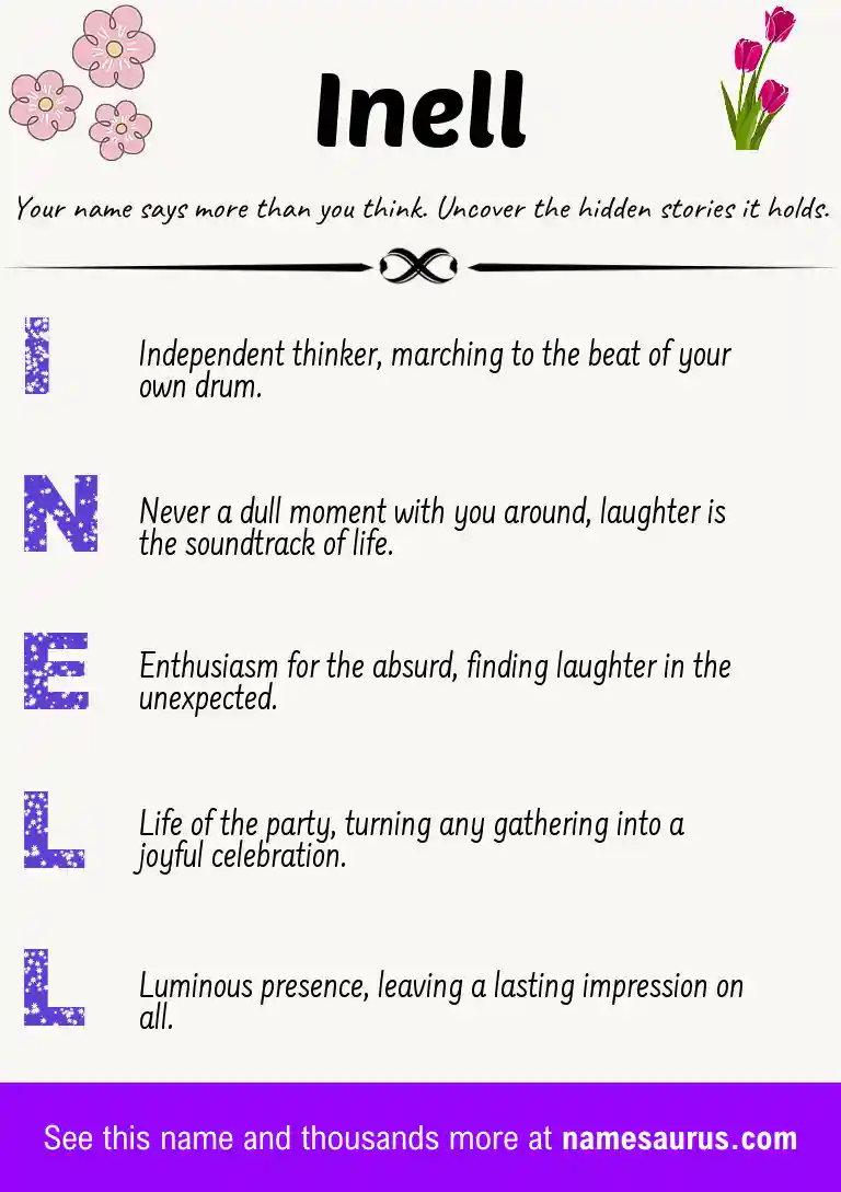 Acrostic poem about Inell.