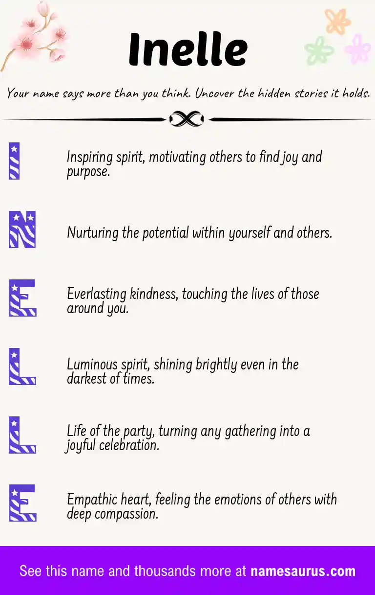 Acrostic poem about Inelle.