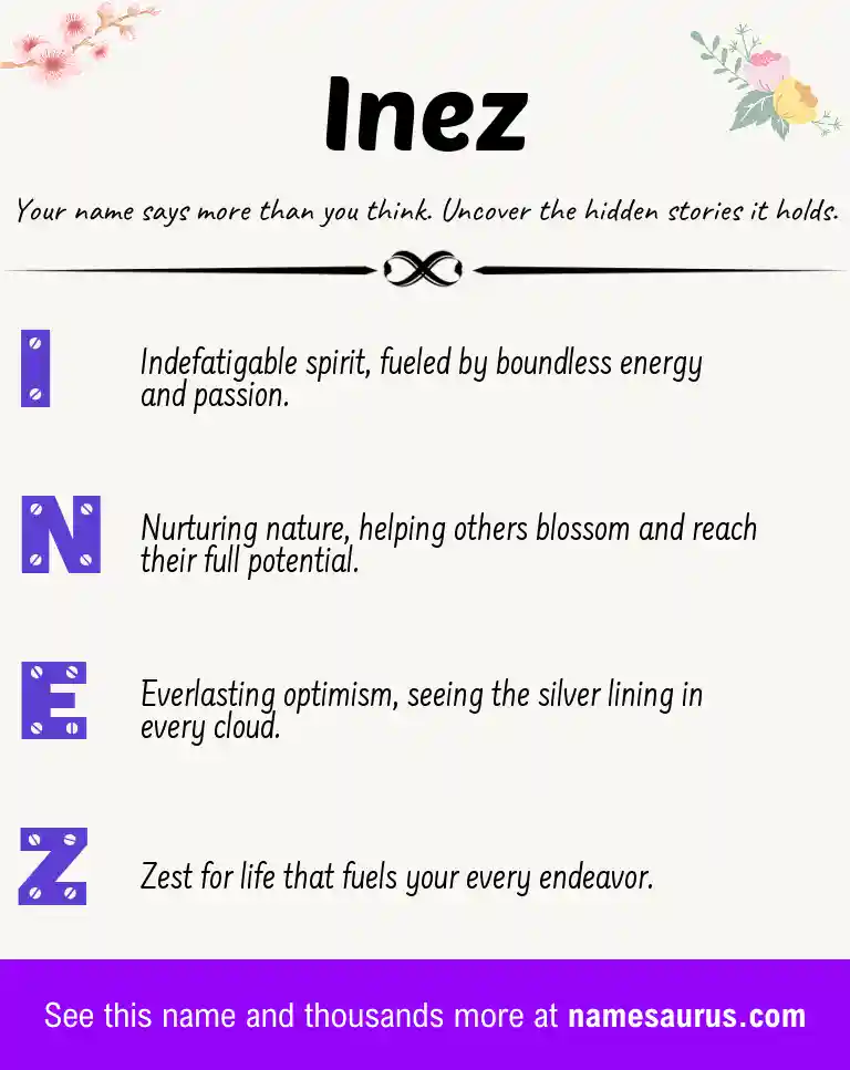 Acrostic poem about Inez.