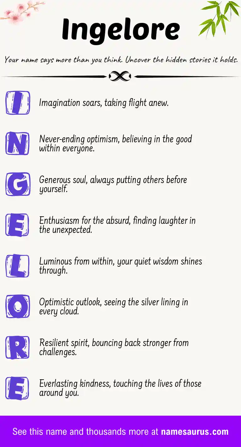 Acrostic poem about Ingelore.