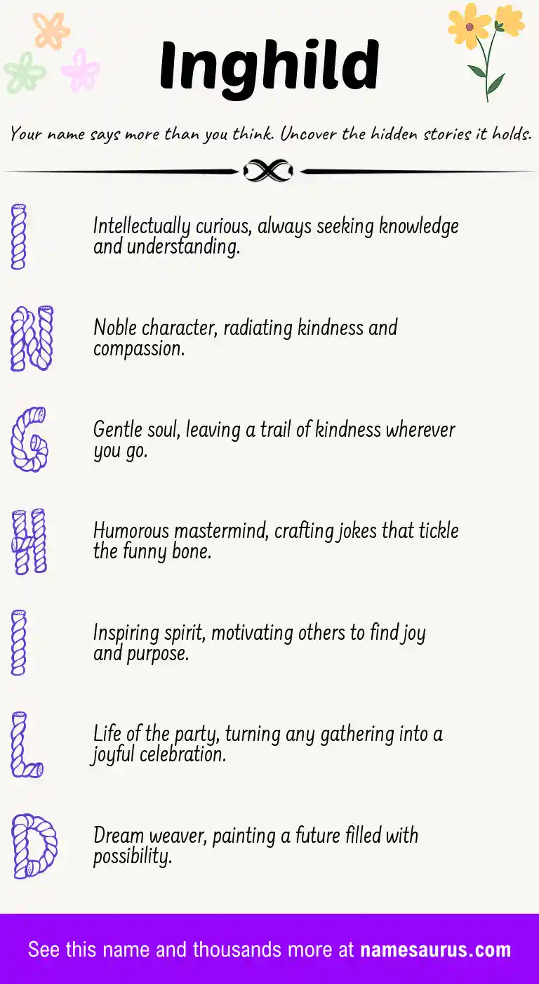 Acrostic poem about Inghild.