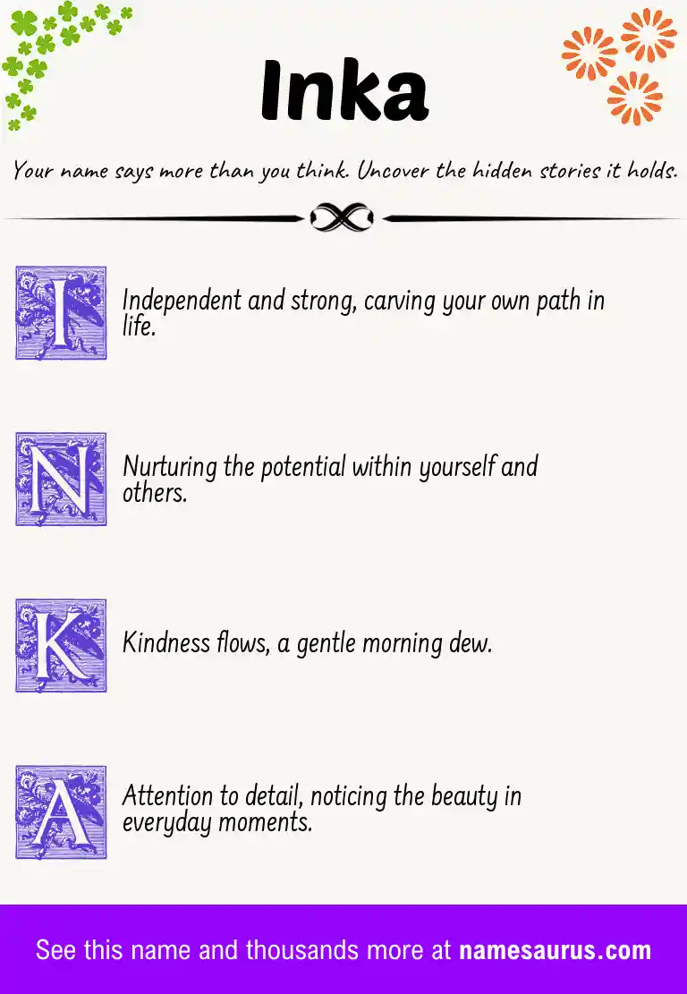 Acrostic poem about Inka.