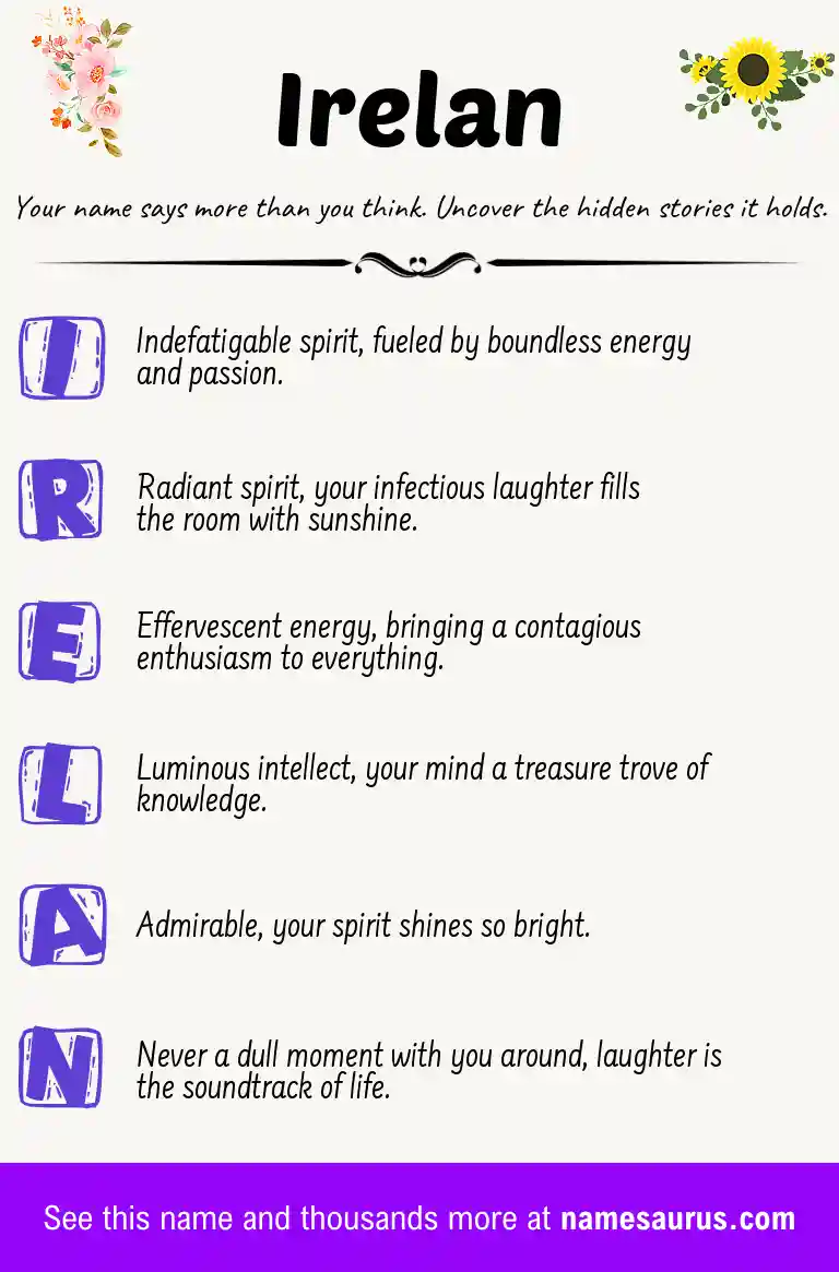 Acrostic poem about Irelan.