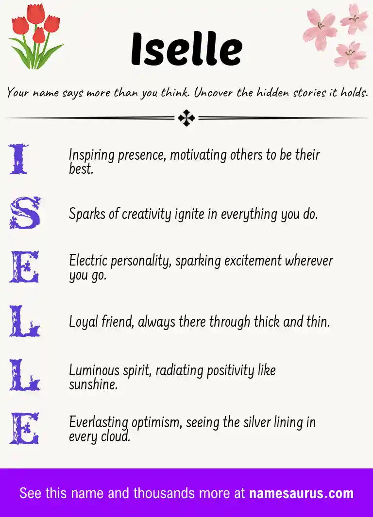 Acrostic poem about Iselle.