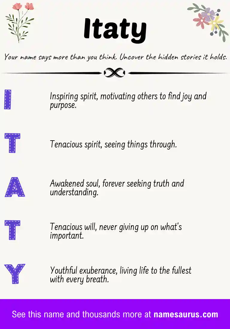 Acrostic poem about Itaty.