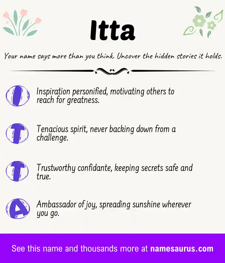 Acrostic poem about Itta.