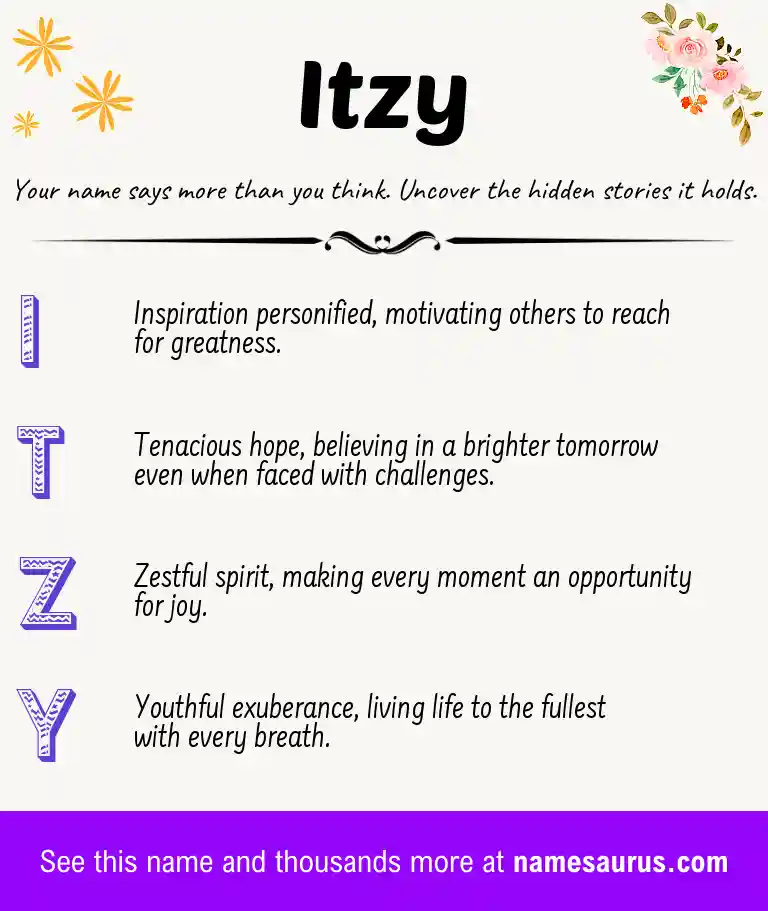 Acrostic poem about Itzy.