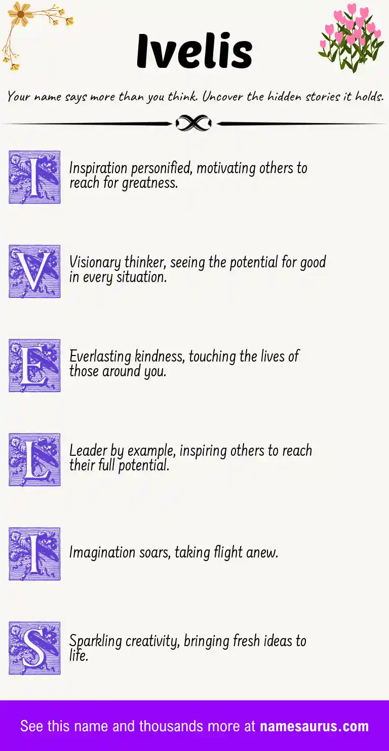 Acrostic poem about Ivelis.