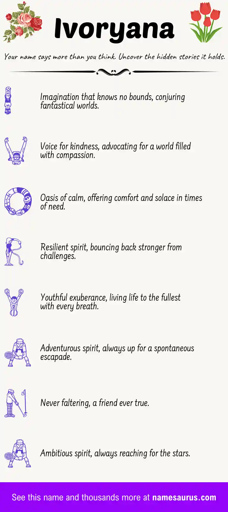 Acrostic poem about Ivoryana.