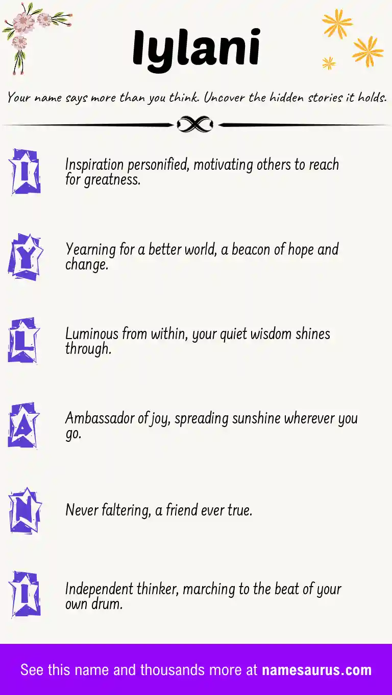 Acrostic poem about Iylani.