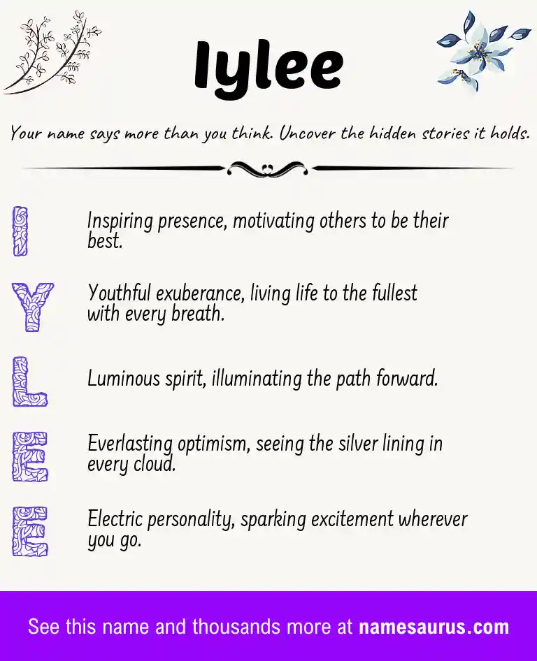Acrostic poem about Iylee.