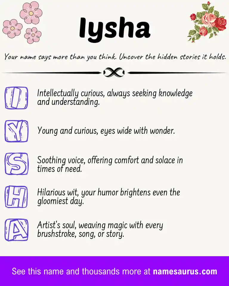 Acrostic poem about Iysha.