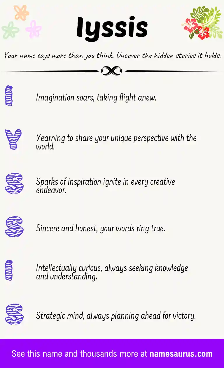 Acrostic poem about Iyssis.