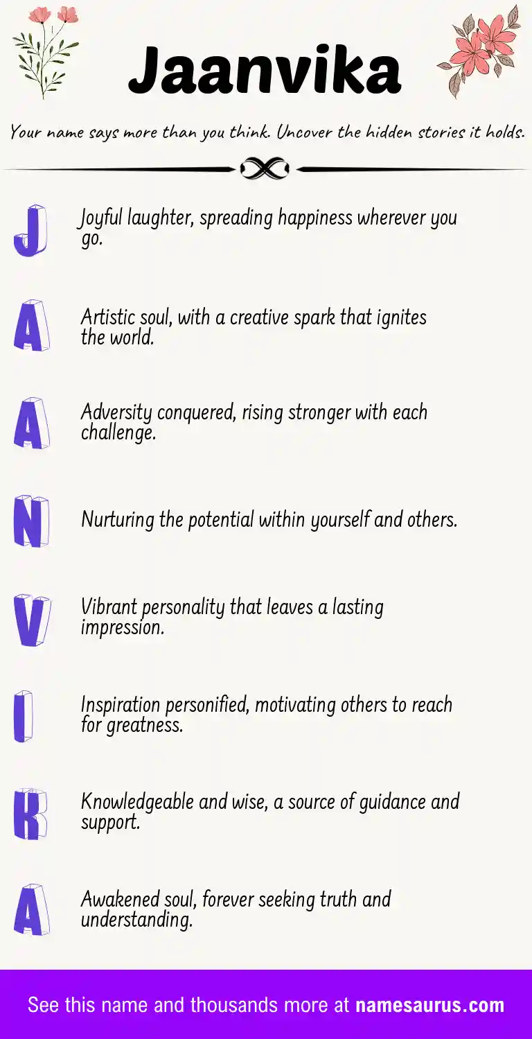 Acrostic poem about Jaanvika.