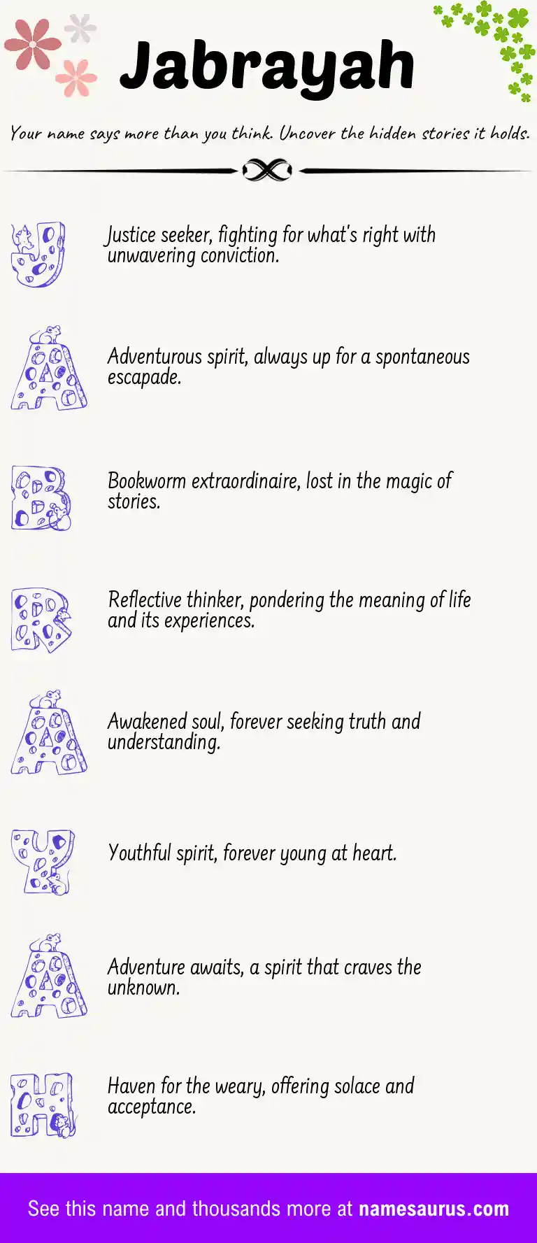 Acrostic poem about Jabrayah.