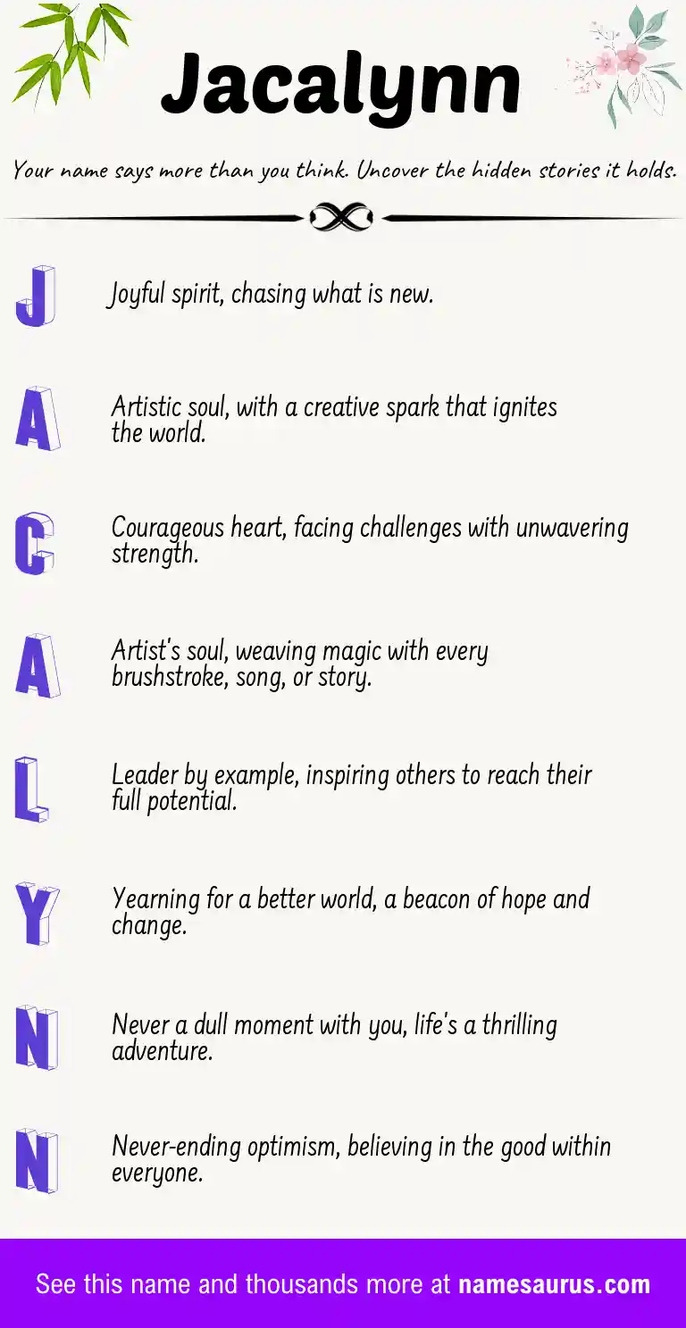 Acrostic poem about Jacalynn.