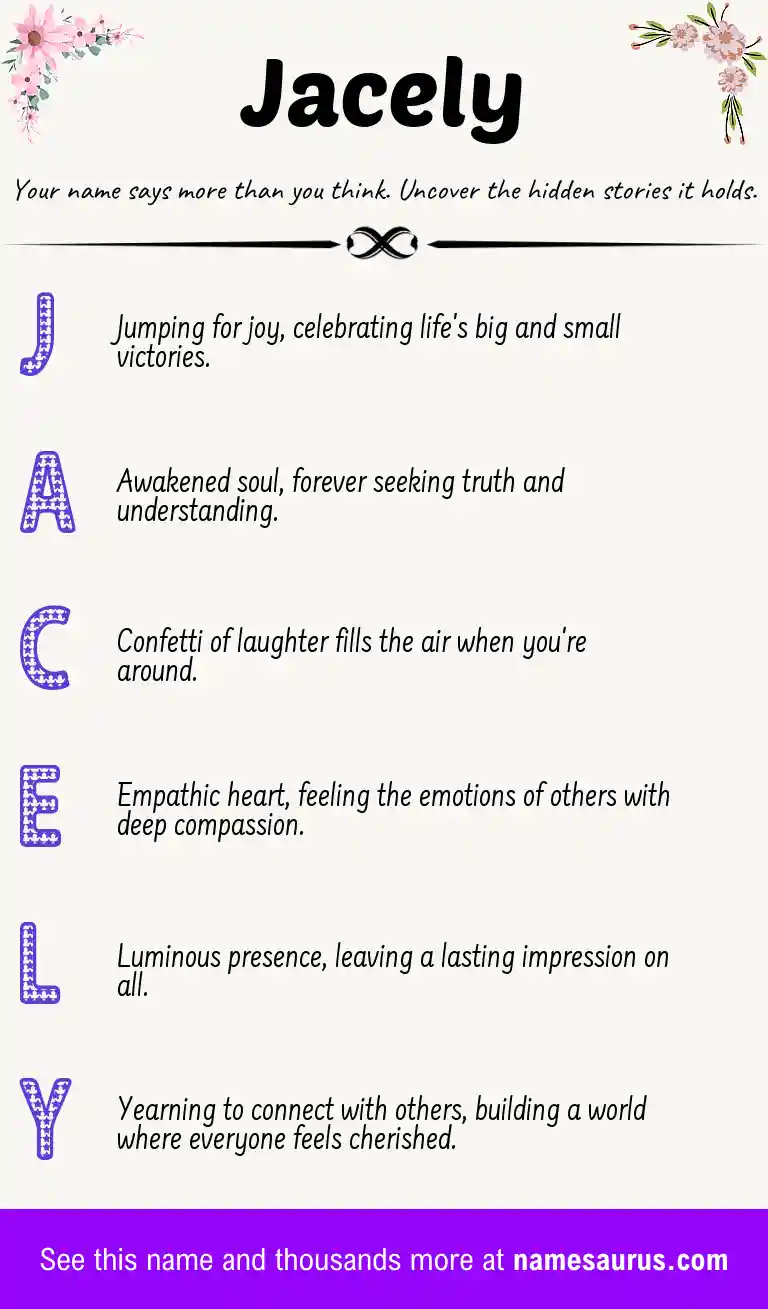 Acrostic poem about Jacely.