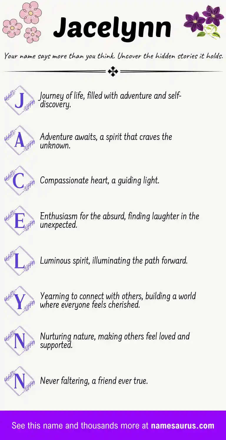 Acrostic poem about Jacelynn.