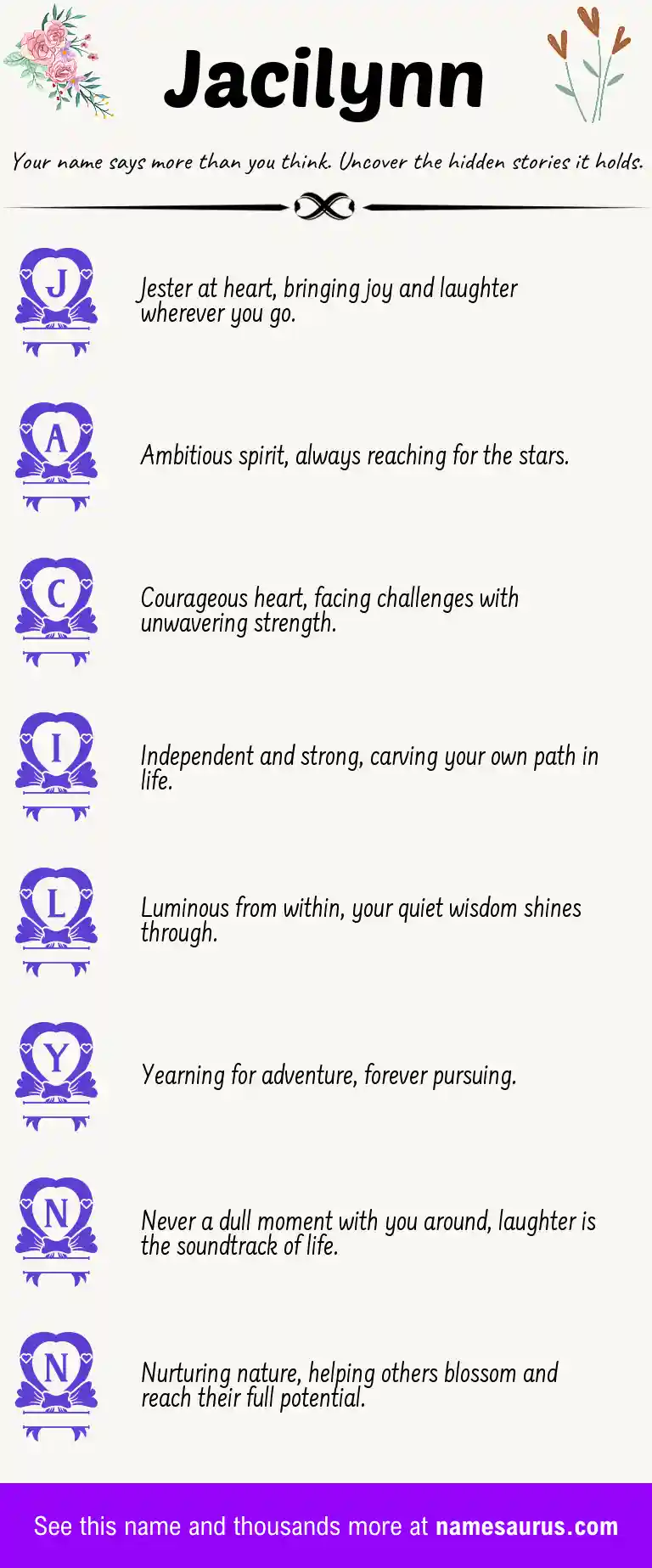 Acrostic poem about Jacilynn.
