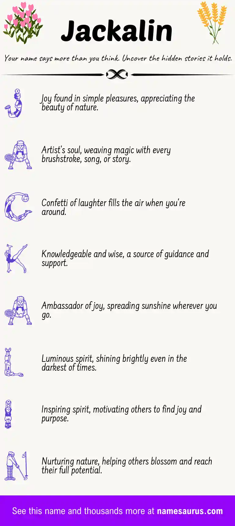 Acrostic poem about Jackalin.