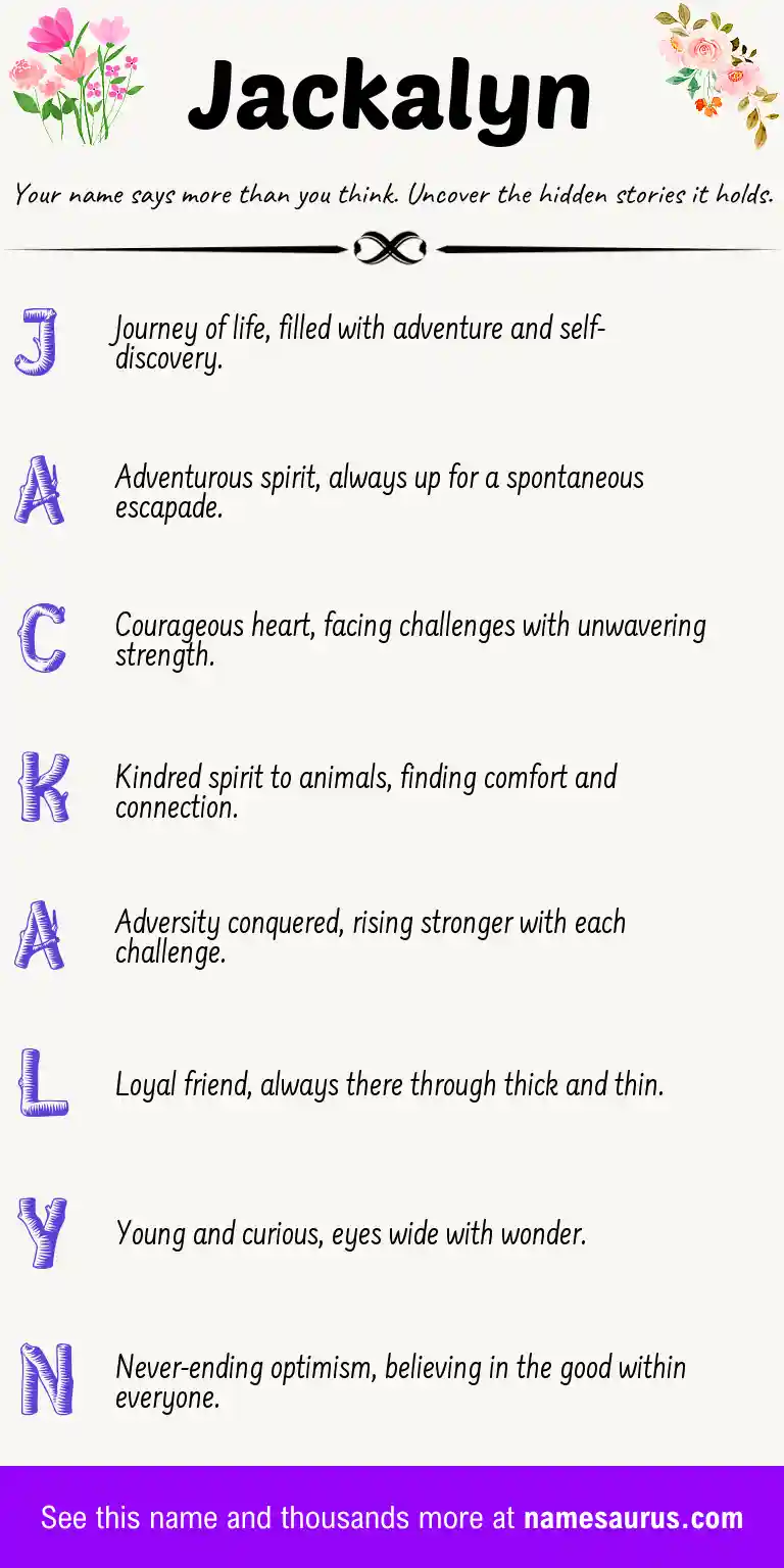 Acrostic poem about Jackalyn.