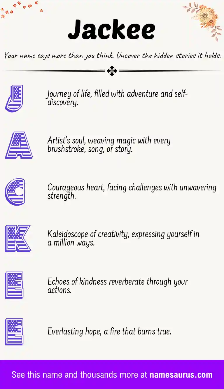 Acrostic poem about Jackee.