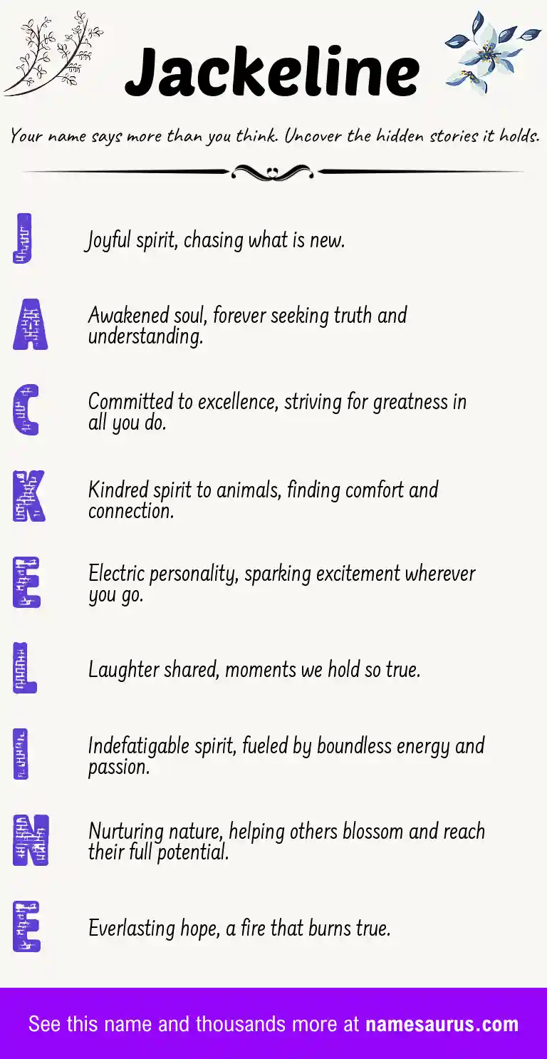 Acrostic poem about Jackeline.