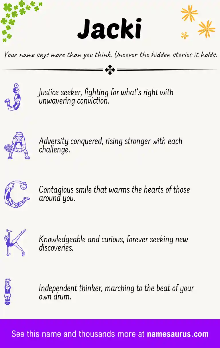 Acrostic poem about Jacki.