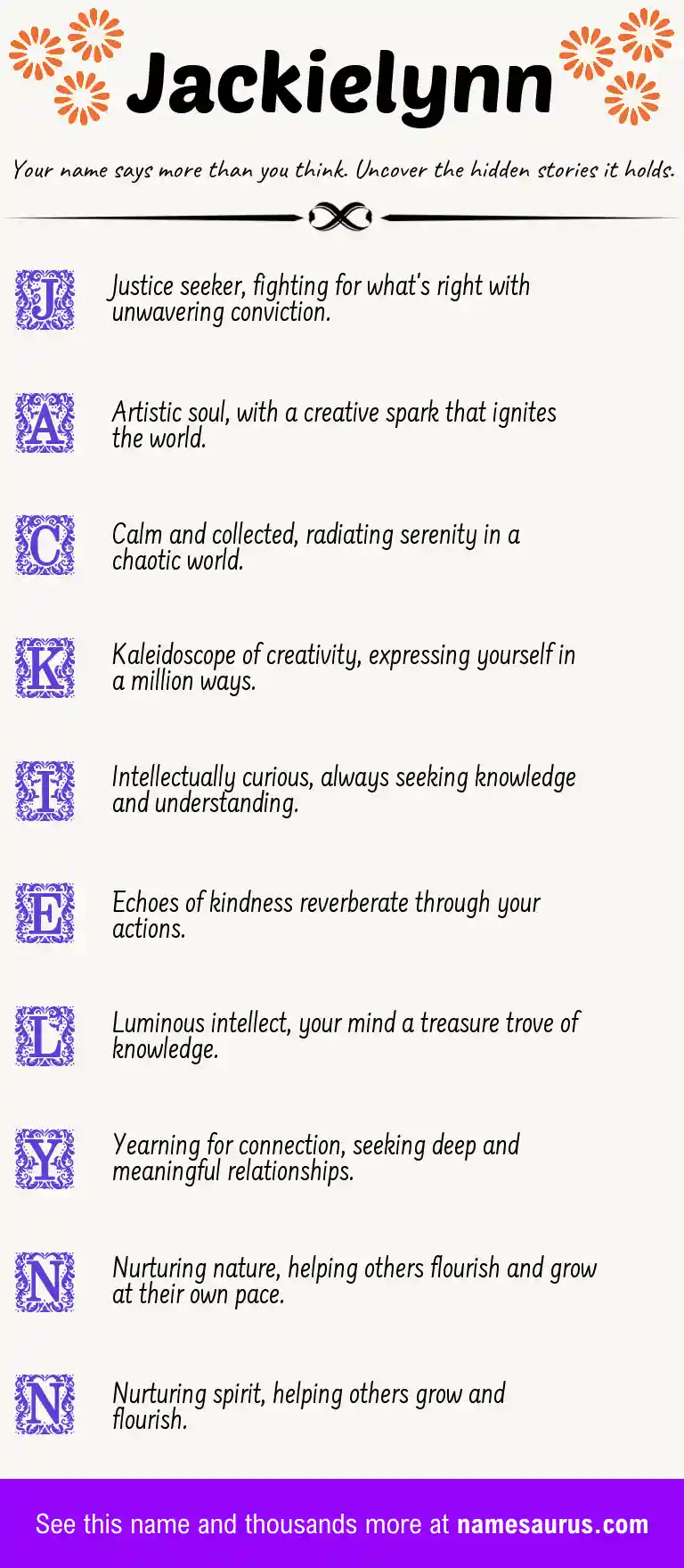 Acrostic poem about Jackielynn.