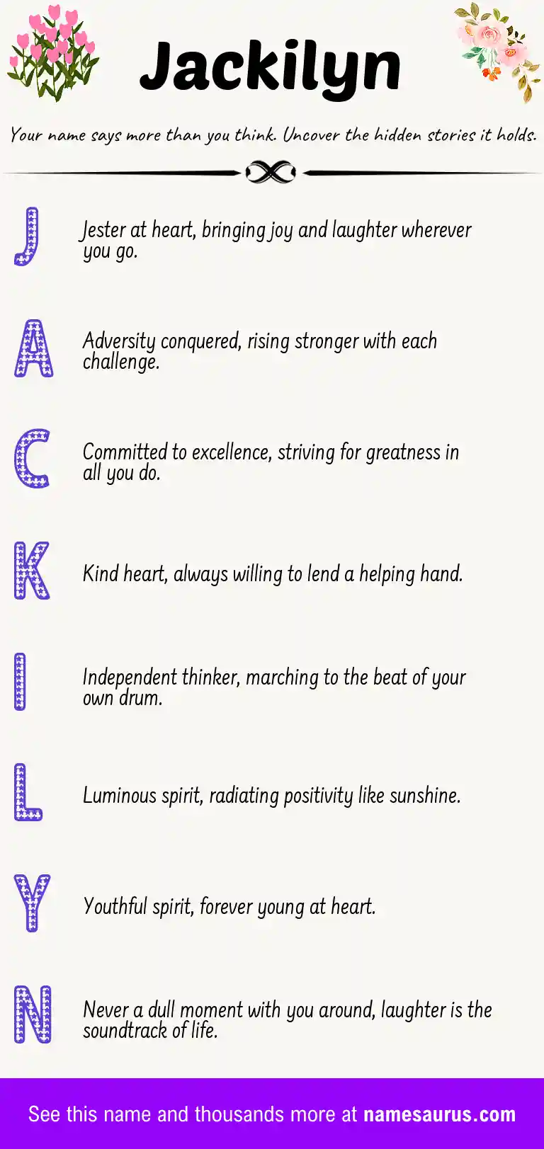 Acrostic poem about Jackilyn.