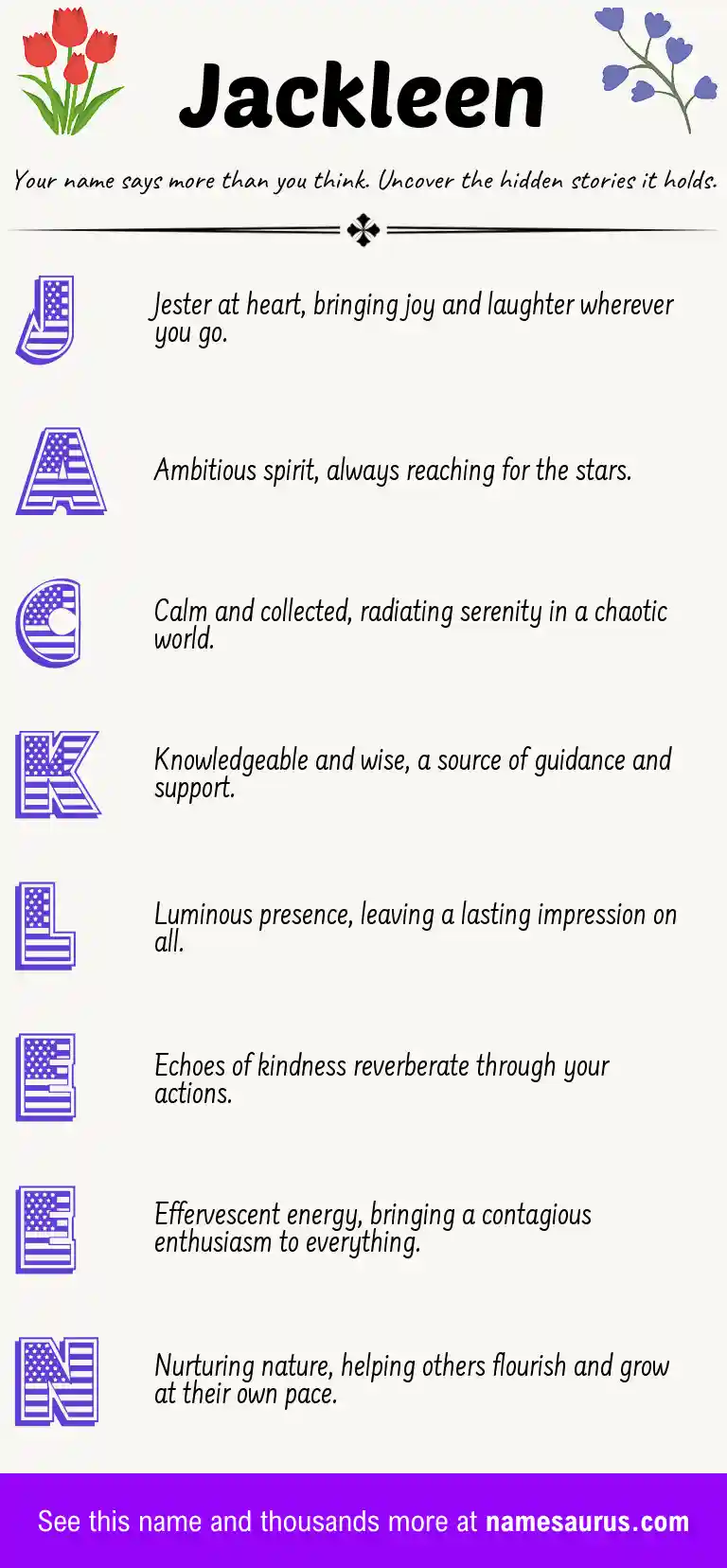 Acrostic poem about Jackleen.