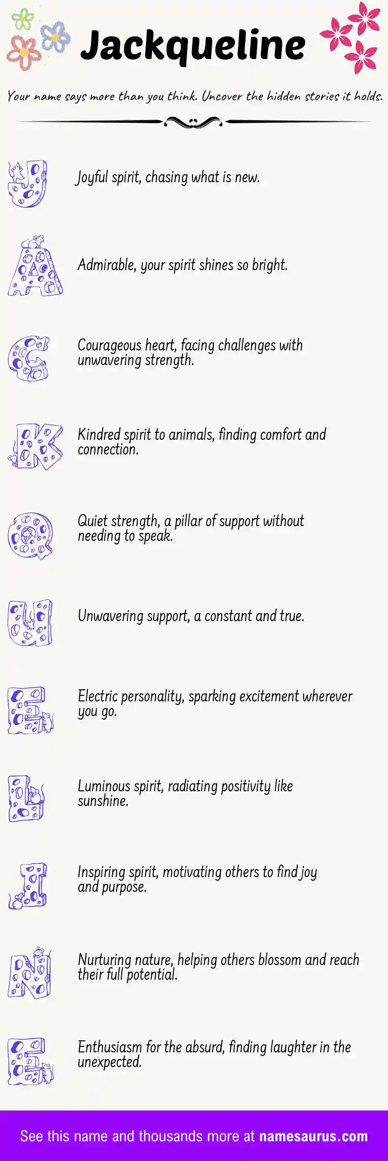 Acrostic poem about Jackqueline.