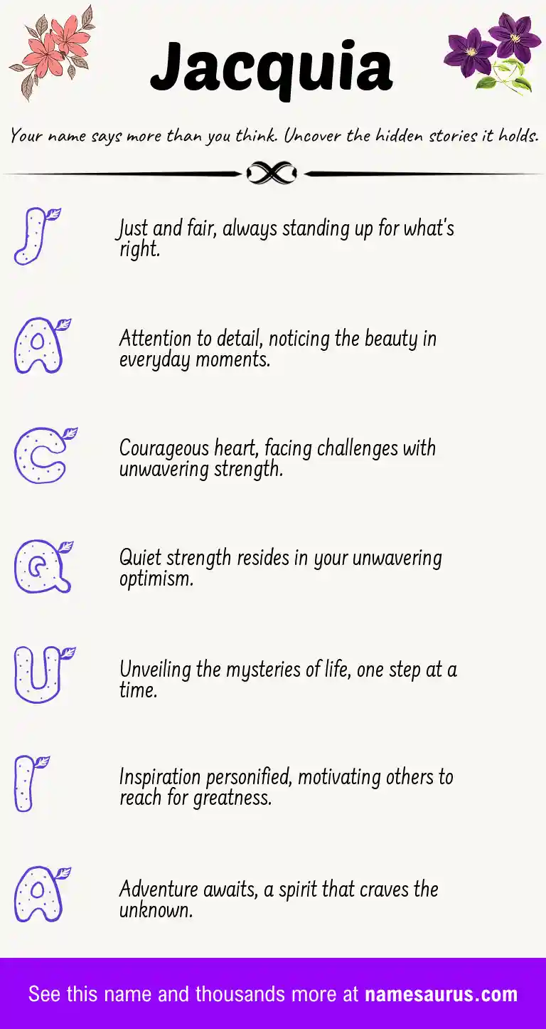 Acrostic poem about Jacquia.