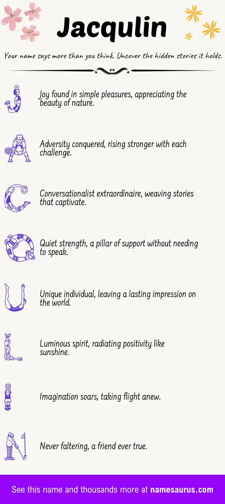 Acrostic poem about Jacqulin.
