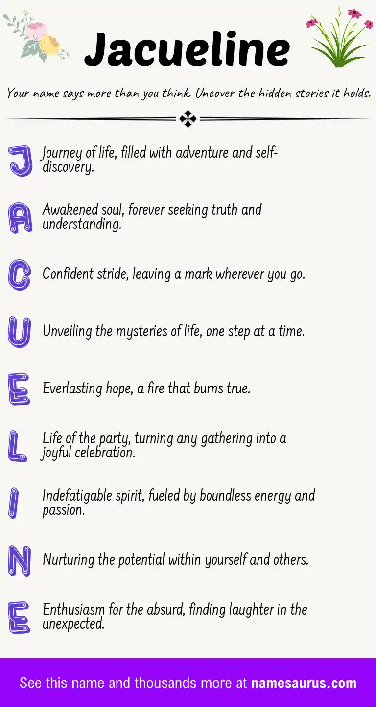 Acrostic poem about Jacueline.