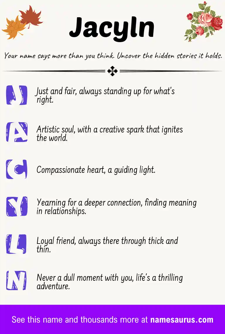 Acrostic poem about Jacyln.