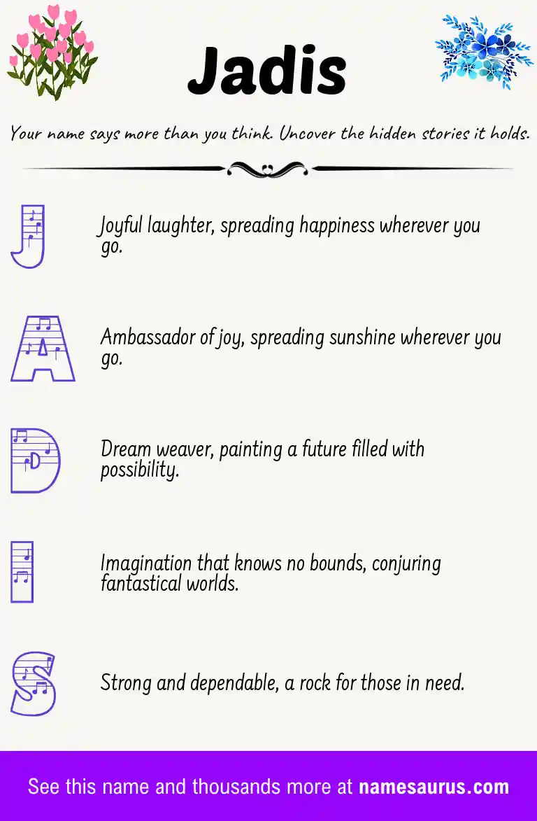 Acrostic poem about Jadis.