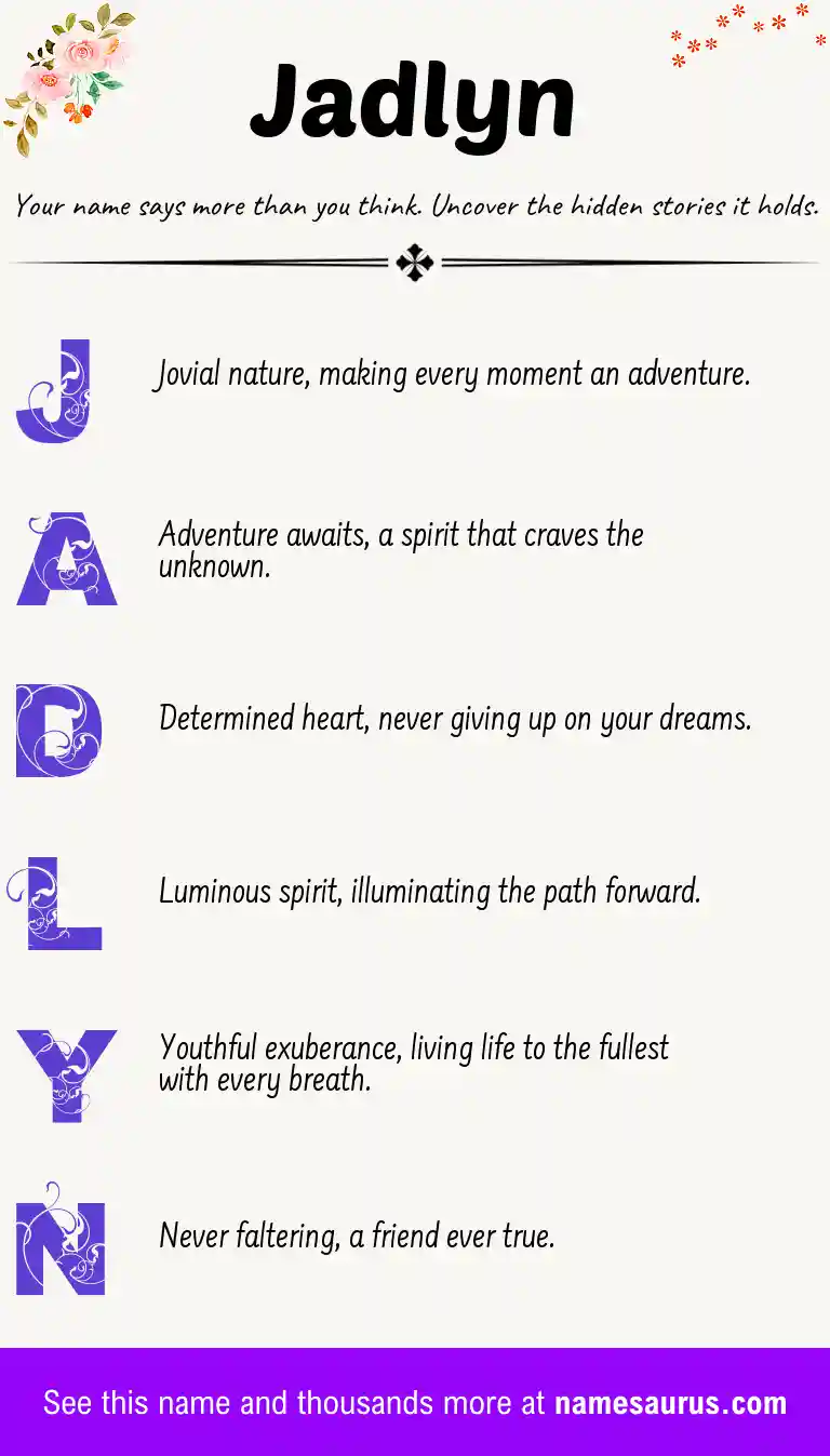 Acrostic poem about Jadlyn.