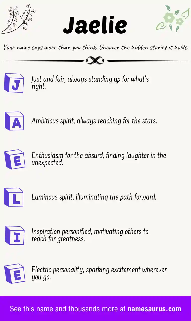 Acrostic poem about Jaelie.