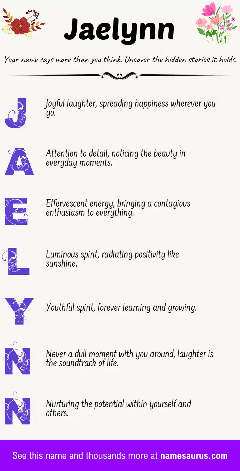 Acrostic poem about Jaelynn.