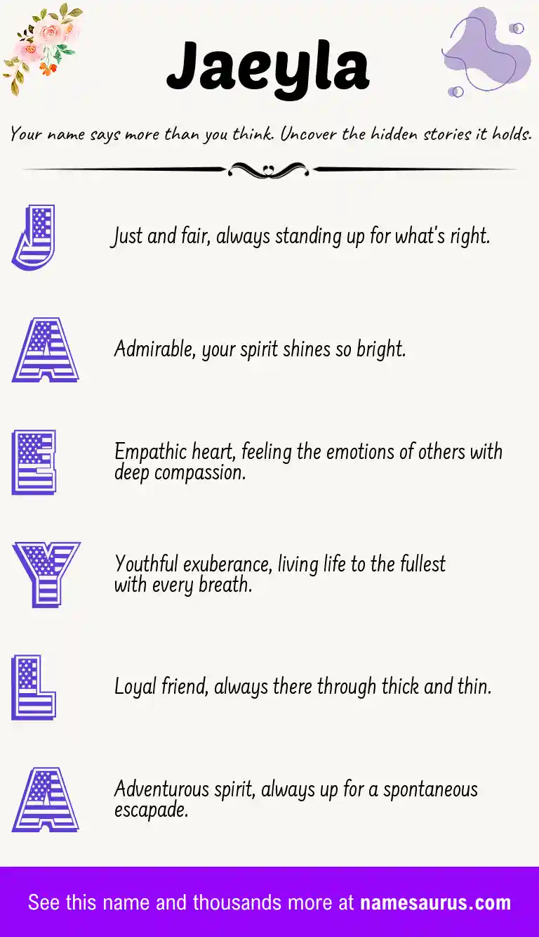 Acrostic poem about Jaeyla.