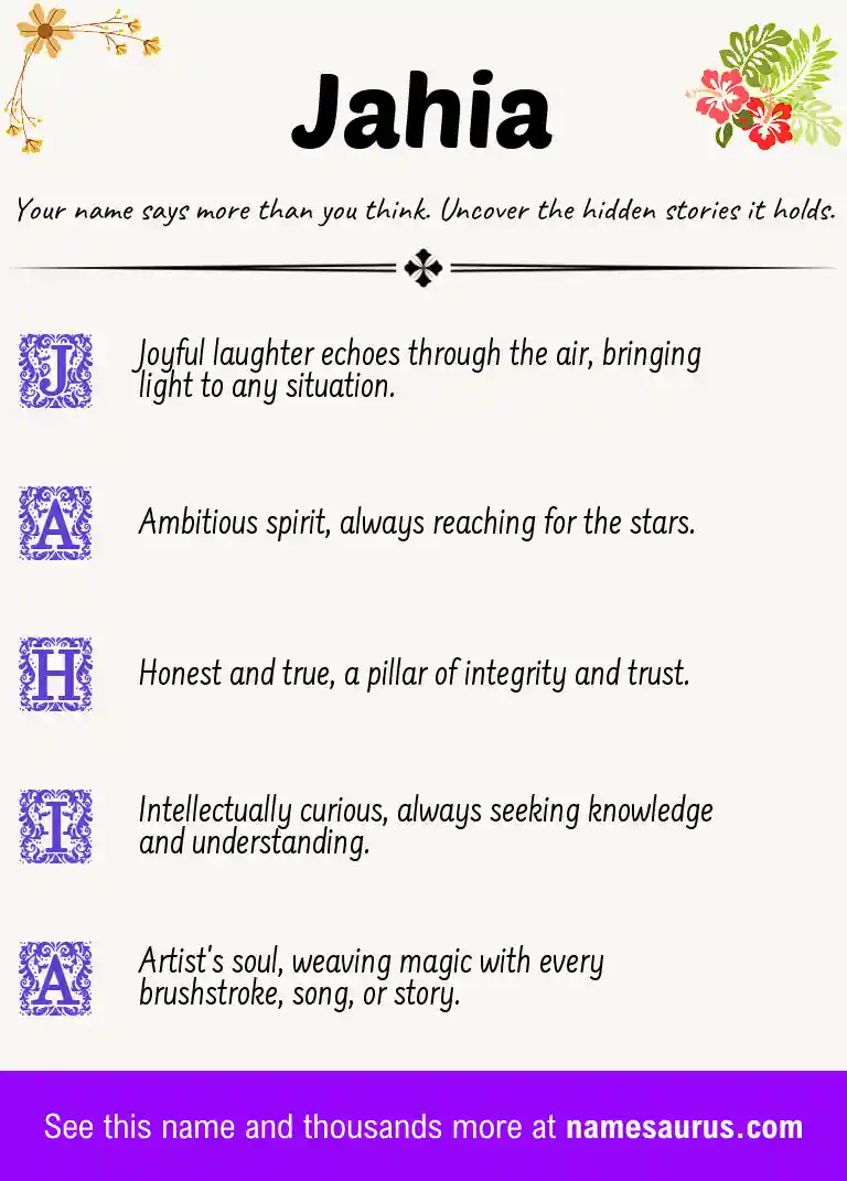 Acrostic poem about Jahia.